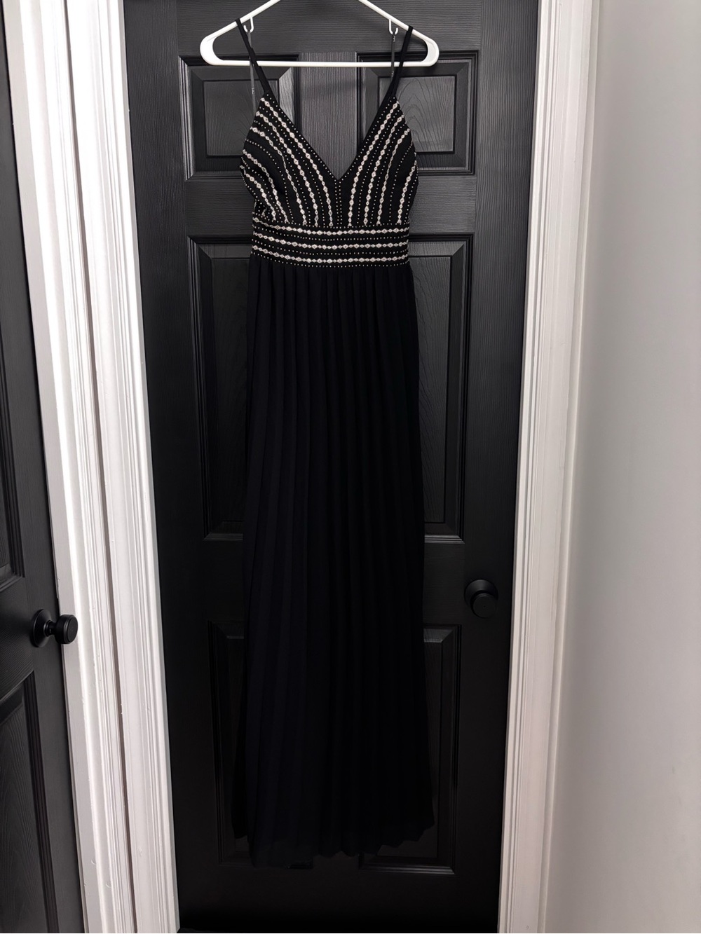 Lulus Glamorous Gala Black Embroidered Dress Size Large